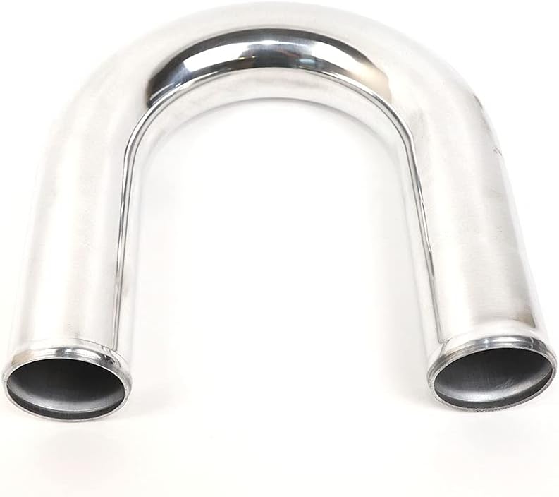 TenKeAuto Universal 2.75 inch Outside Diameter Aluminum Pipe Polished Tube (2.75" 180 Degree) - Image 1